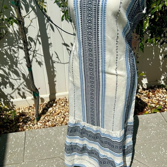 💙🤍”J. Jill” Sleeveless Cotton Dress w/Tiered Hem & Pockets! Size MP💙🤍 - Picture 3 of 12